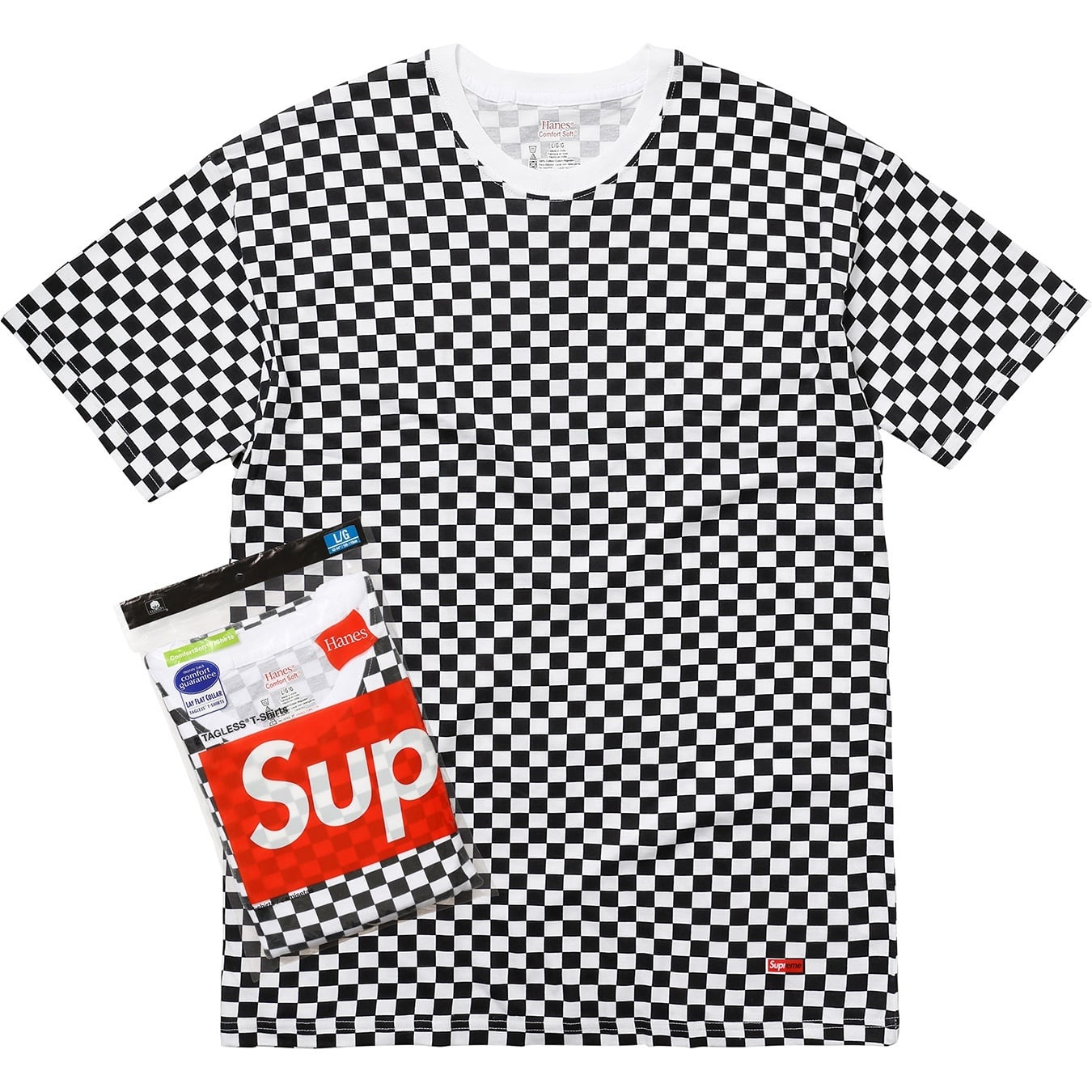 Supreme®/Hanes® Checker Tagless Tees (2 Pack) view 2